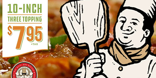 10-Inch Three-Topping for $7.95